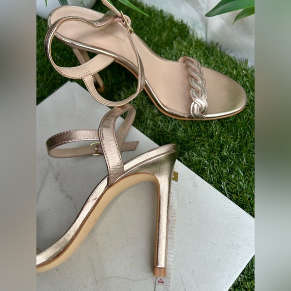 🌷STUART WEITZMAN
DANCER TWISTIE 4” rose gold LEATHER SANDALS SIZE 6.5 like new - Picture 7 of 16